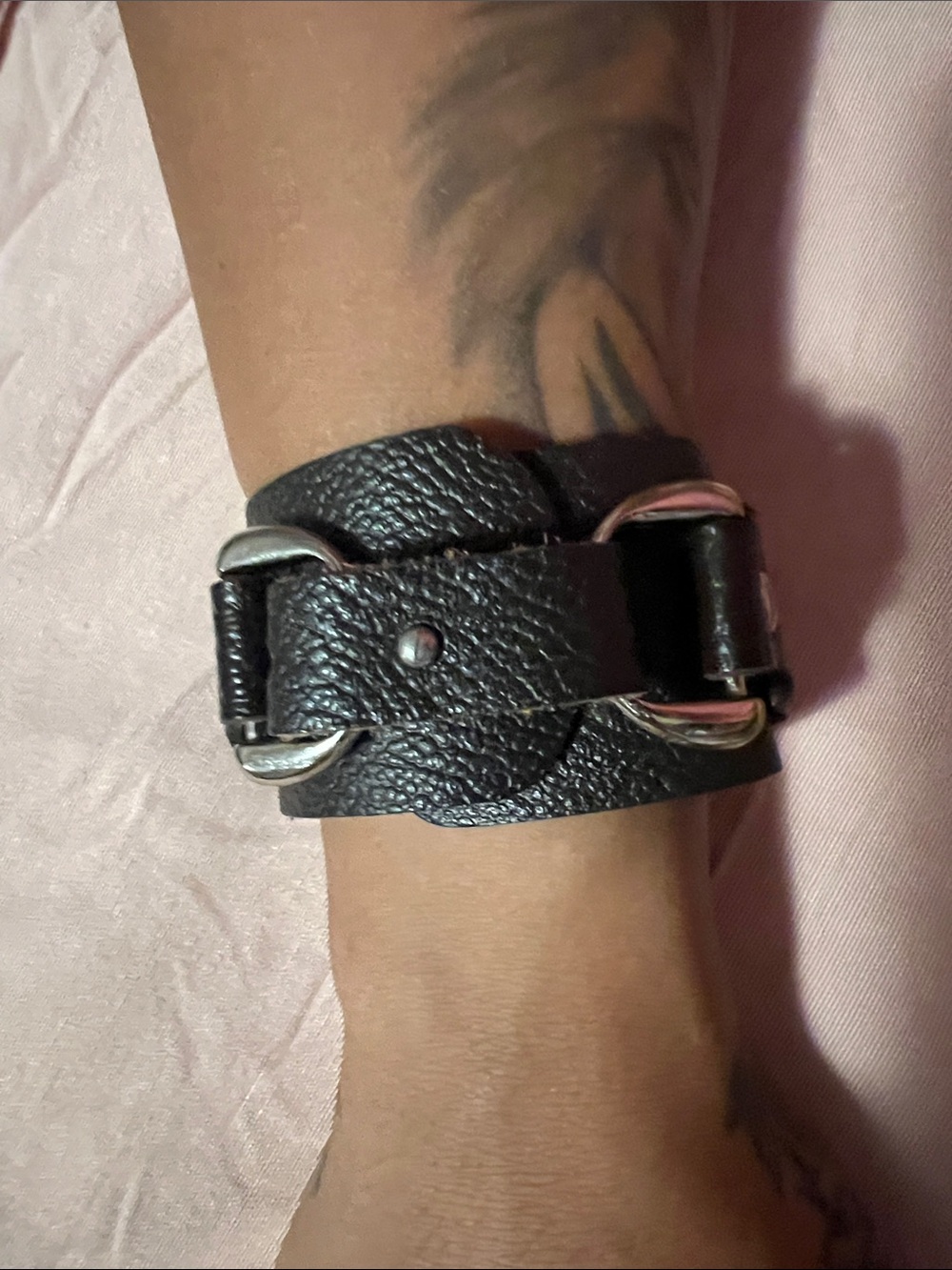 Brown Leather Buckle Wrap Bracelet - Minimal Hardware